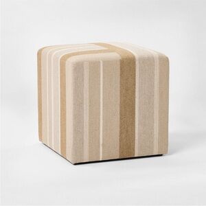 Studio McGee Lynwood Square Upholstered Cube Ottoman